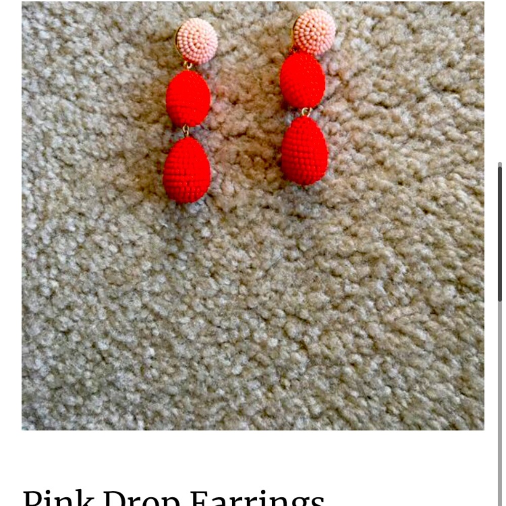 Stella and Dot Pink Drop earrings